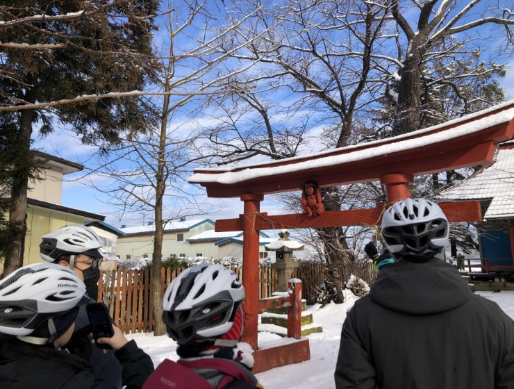 奥津軽の神社とライドの様子